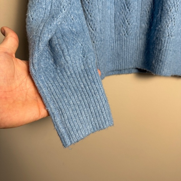 JOIE Women's Long Sleeve Soft Knit Wool Blend Sweater Powder Blue Size Small‎ - Picture 2 of 11